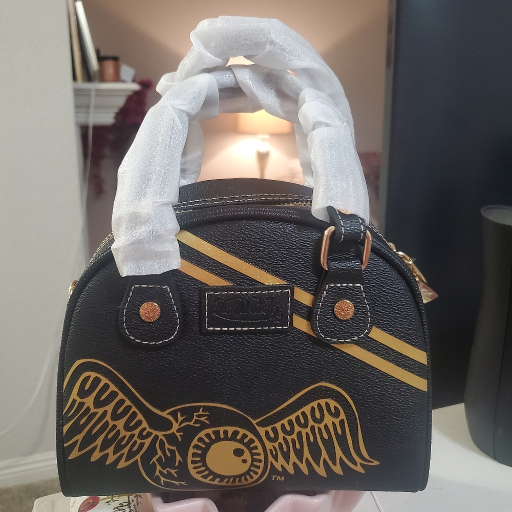 Von Dutch Black and Gold Bowling Bag